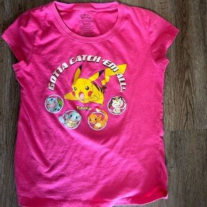 Pokemon Pink and Yellow Graphic Short Sleeve Tee